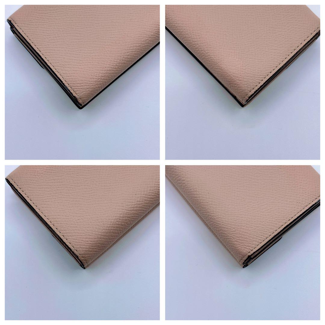 美品✨️ボナベンチュラ ノブレッサ スモール ウォレット 三つ折り財布 ピンク