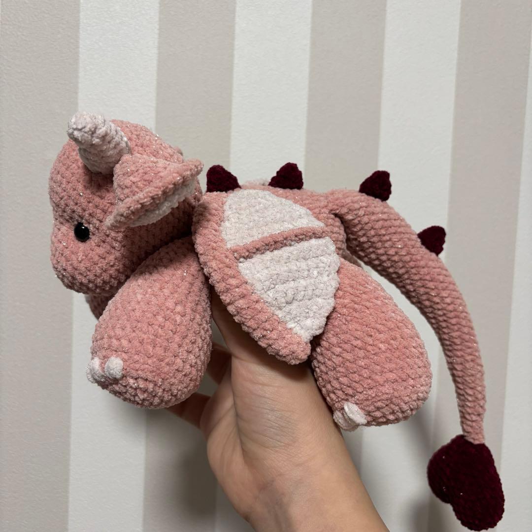 ピンクのドラゴン クトゥルフ あみぐるみ