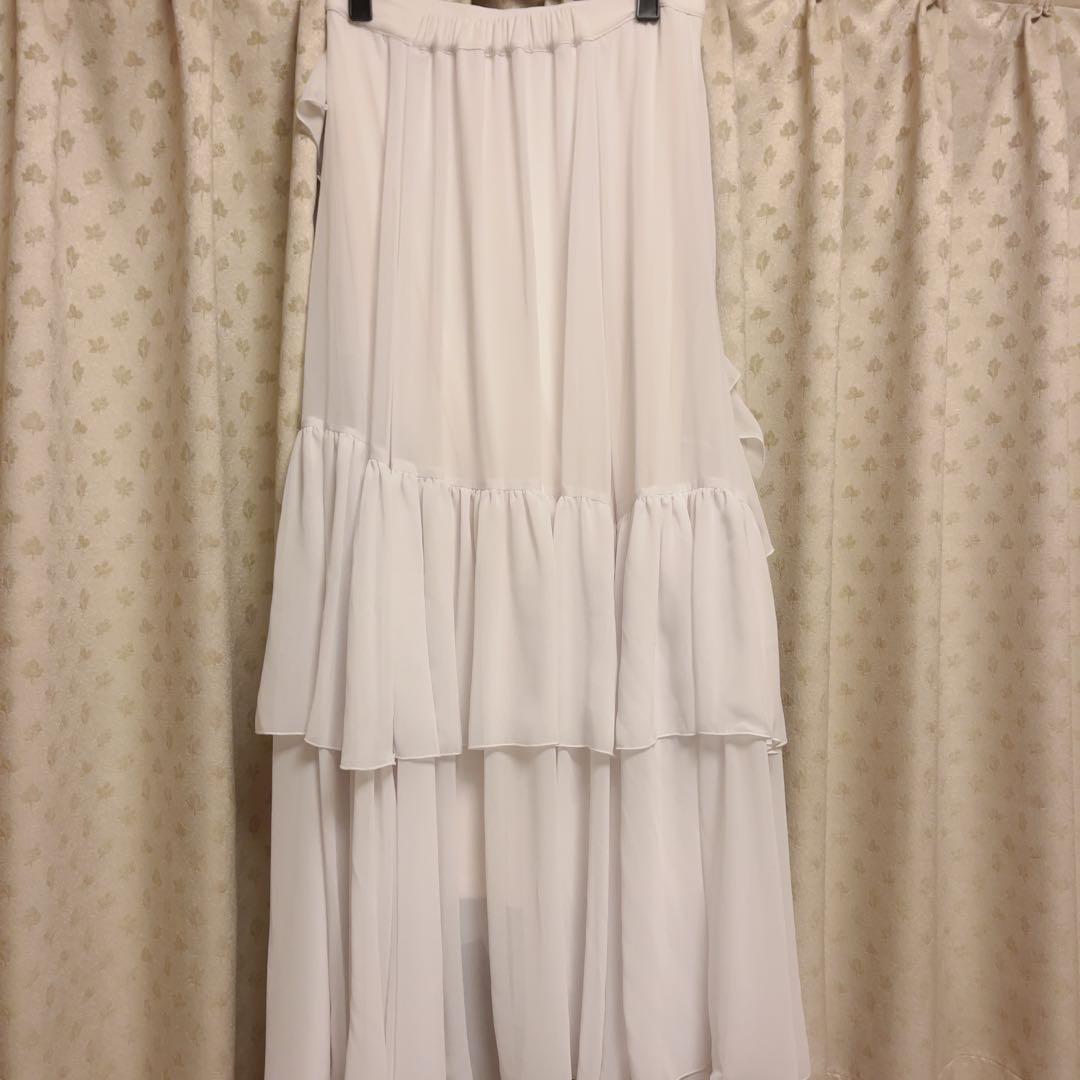 SNIDEL ラッフルフリルティアードスカート