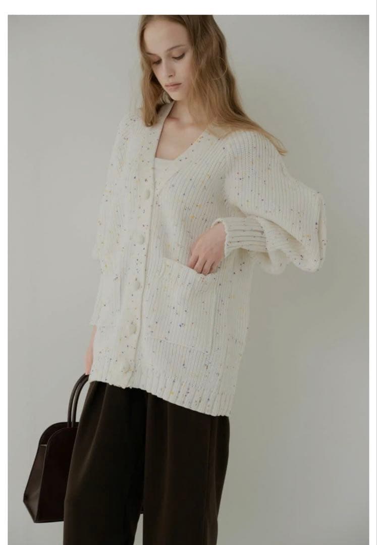 メゾンドドルチェ ニュイ カーディガン ホワイト　nuit cardigan