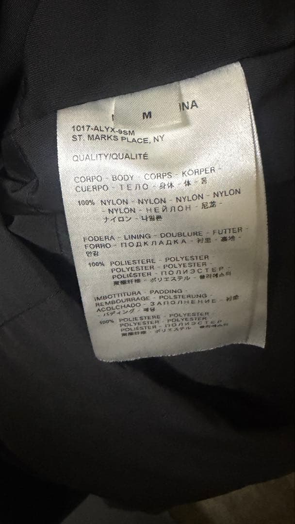 1017 ALYX 9SM BOMBER JACKET Mサイズ