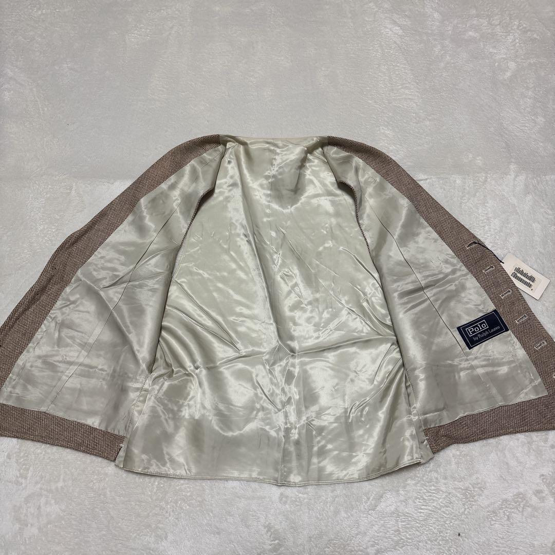 【美品】　ポロバイラルフローレン　タグ付き　ジレ　ベスト　リネン　シルク　L
