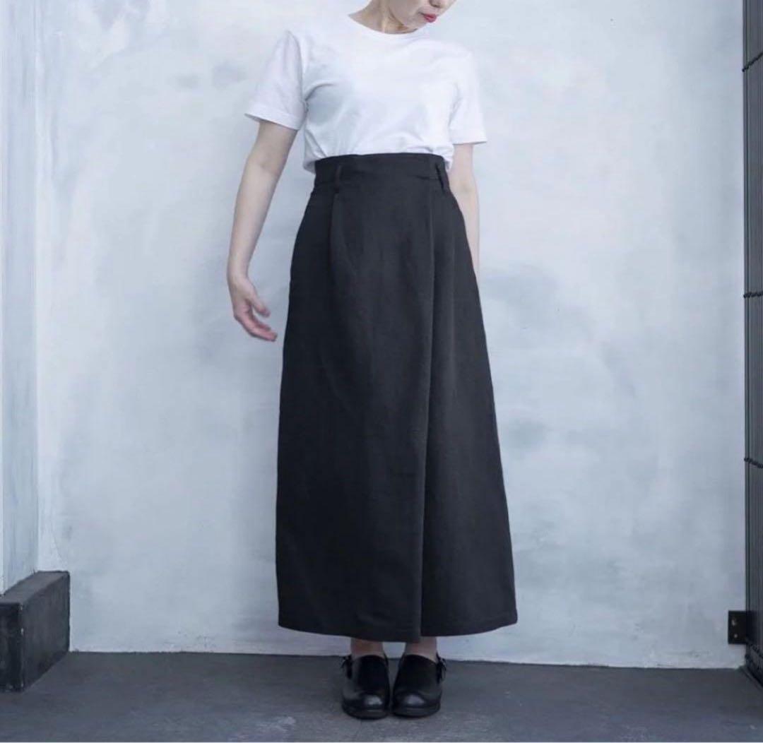 WIRROW リネン ラップスカート