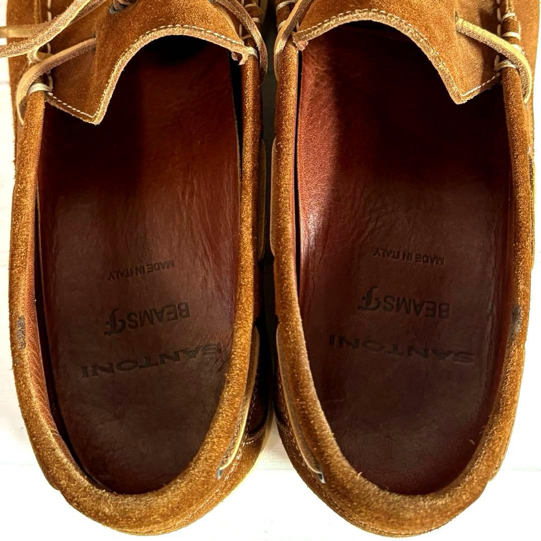 美品■Santoni■デッキシューズ✨BEAMS 別注 スエード イタリア製