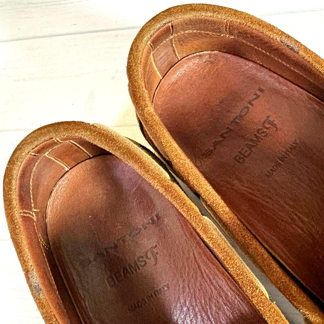 美品■Santoni■デッキシューズ✨BEAMS 別注 スエード イタリア製