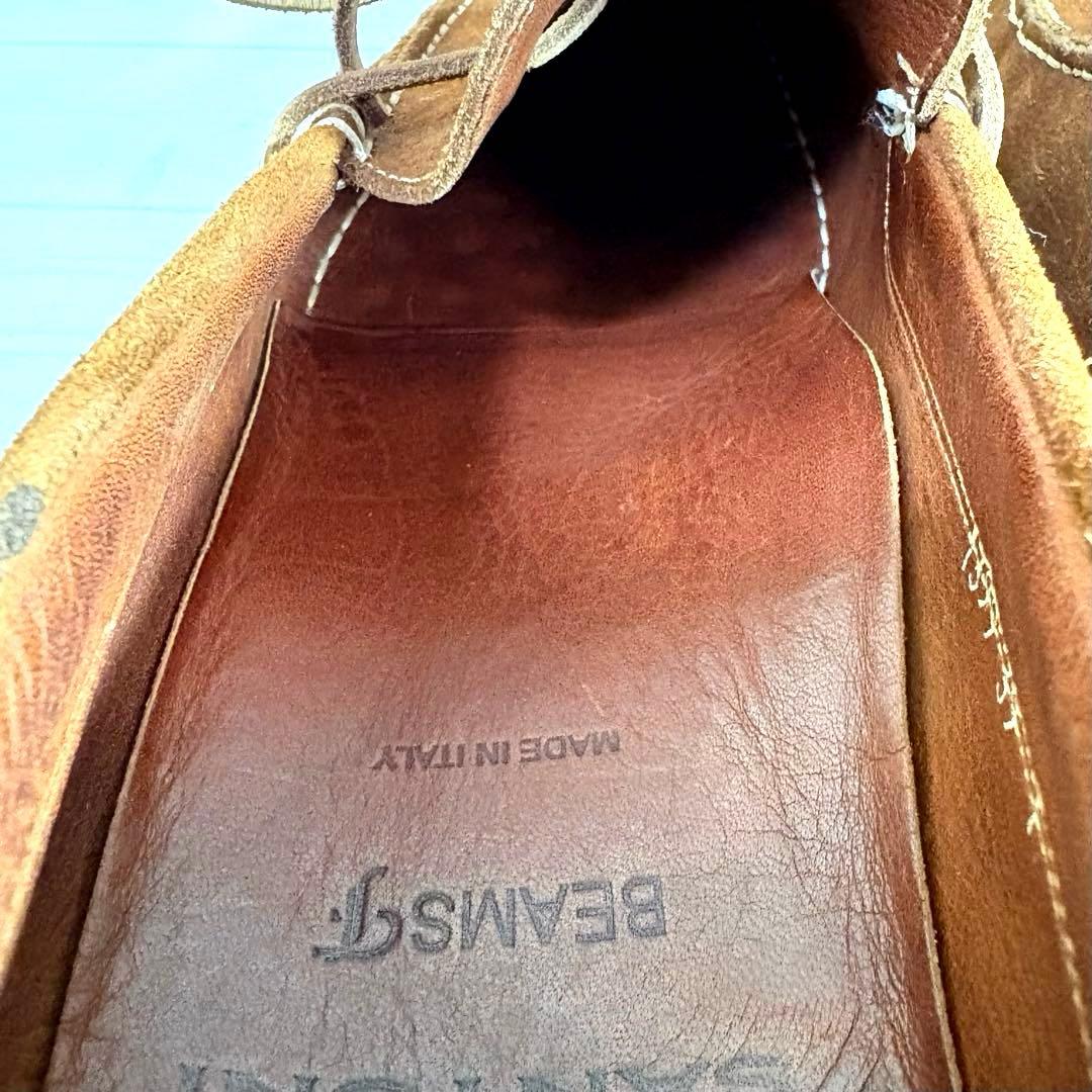 美品■Santoni■デッキシューズ✨BEAMS 別注 スエード イタリア製