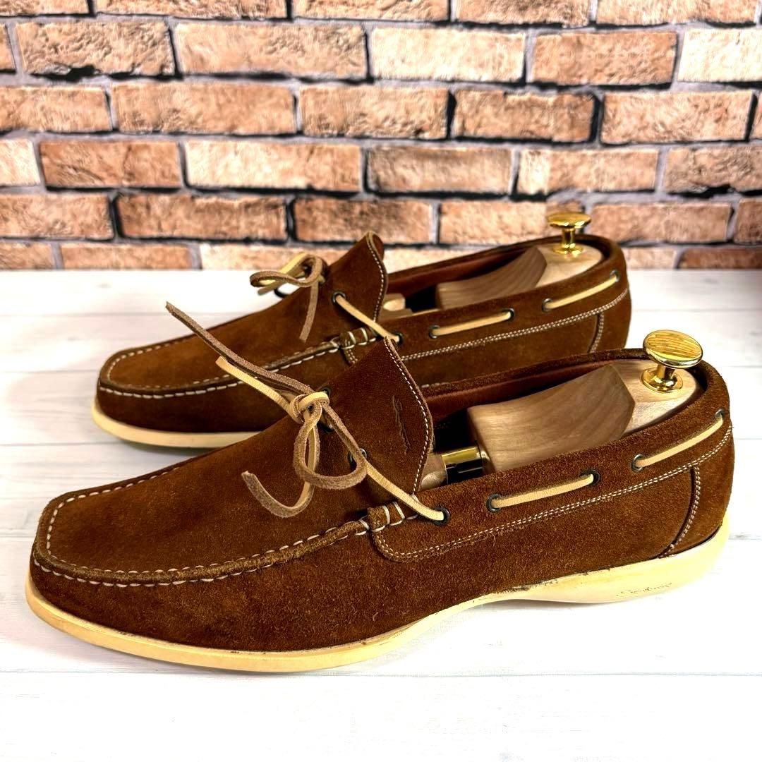 美品■Santoni■デッキシューズ✨BEAMS 別注 スエード イタリア製