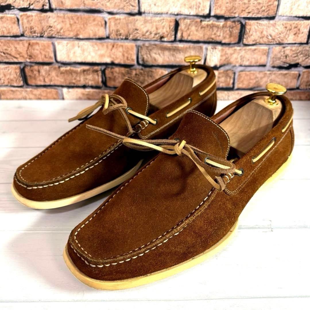 美品■Santoni■デッキシューズ✨BEAMS 別注 スエード イタリア製