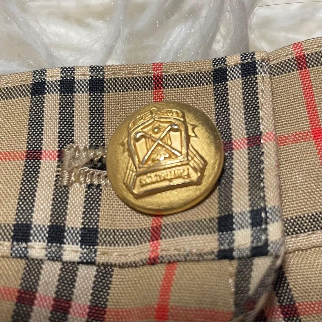 【美品】バーバリーズ キュロット 巻きスカート ノバチェック 9 金ボタン