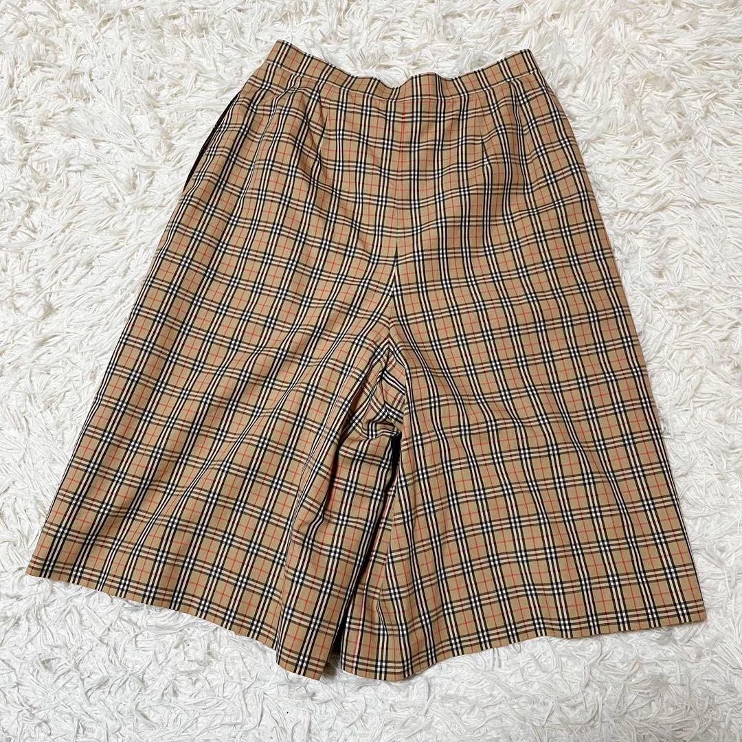 【美品】バーバリーズ キュロット 巻きスカート ノバチェック 9 金ボタン