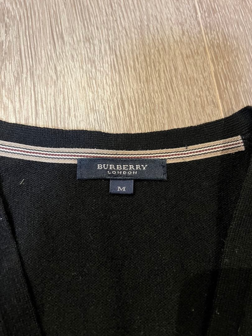 【美品】Burberry カシミヤニット　カーディガン　ブラック　M