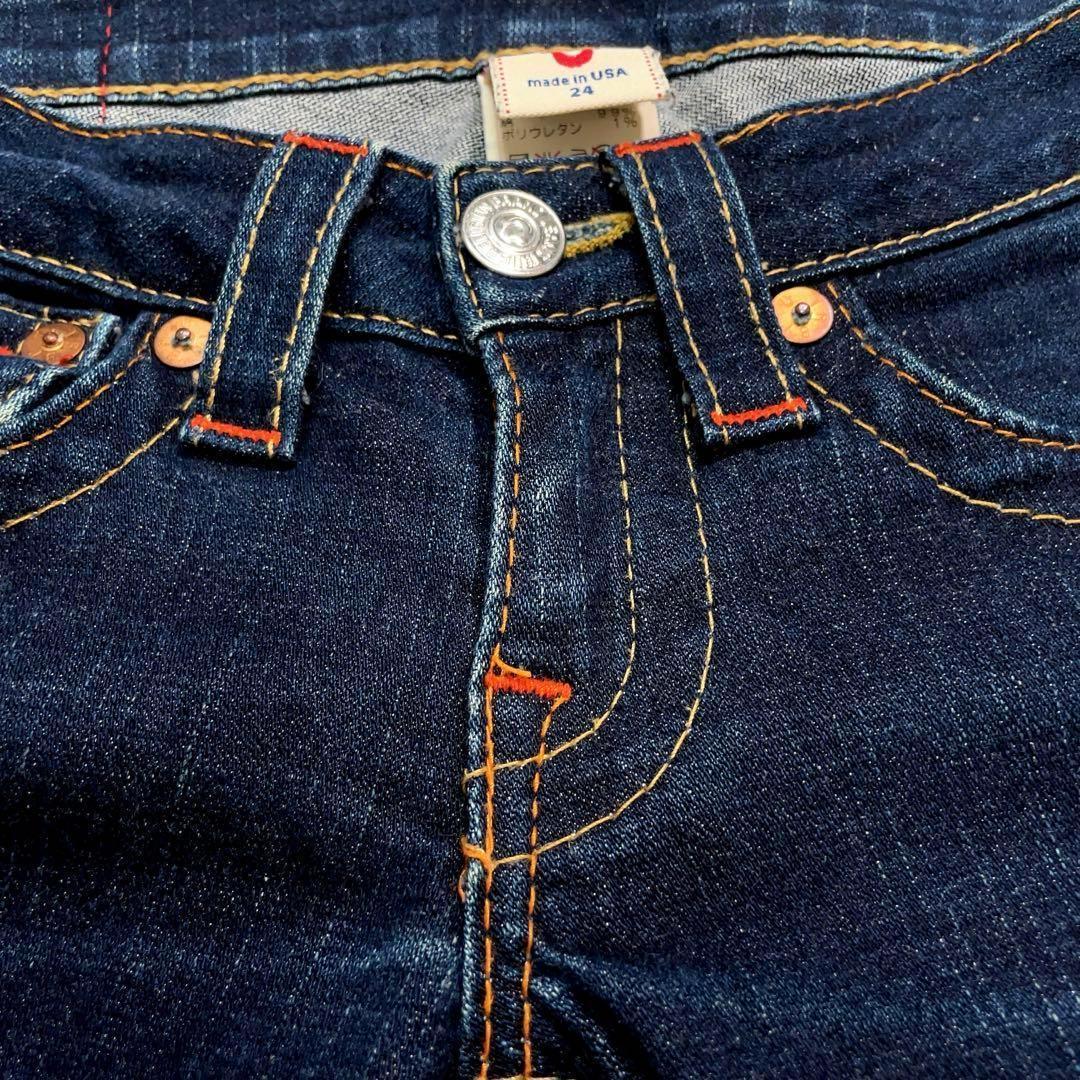 美品TRUE RELIGION JOEY ローライズブーツカット デニム 24