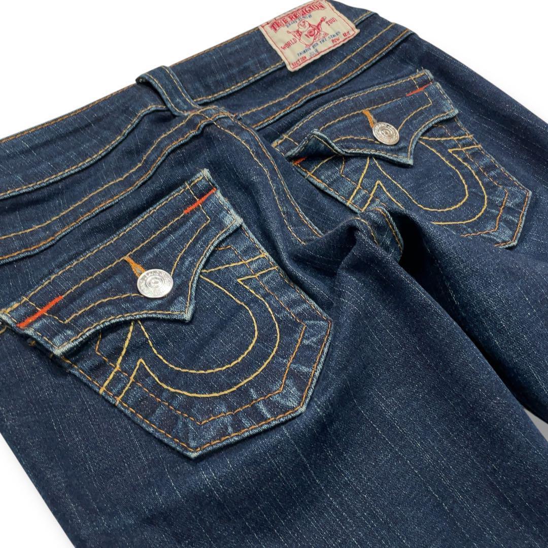 美品TRUE RELIGION JOEY ローライズブーツカット デニム 24