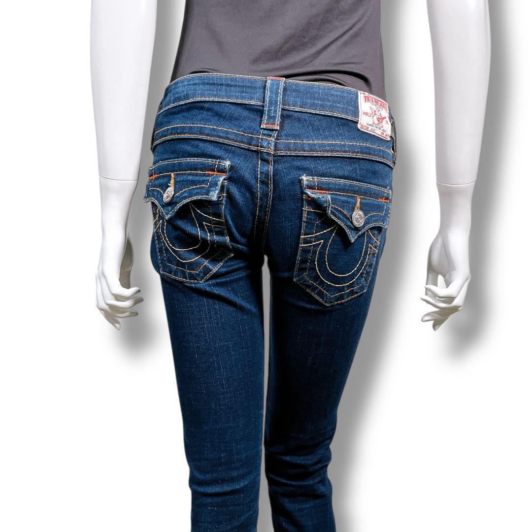 美品TRUE RELIGION JOEY ローライズブーツカット デニム 24
