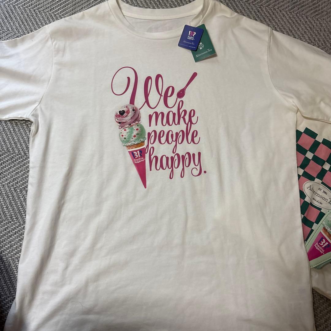 [完売品タグ付き]アフタヌーンティー　サーティワンデザイン Tシャツ&ポーチ