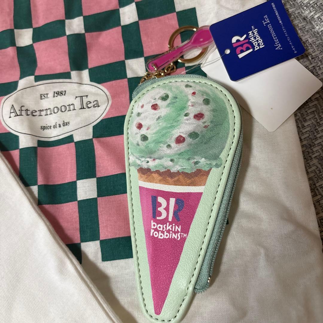 [完売品タグ付き]アフタヌーンティー　サーティワンデザイン Tシャツ&ポーチ