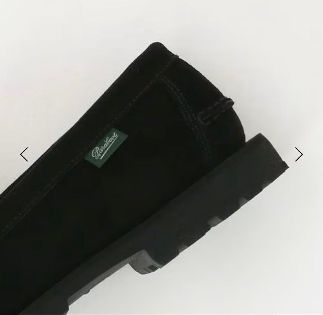 新品UA別注パラブーツ　ビットローファー　ブラックスエードUK7H