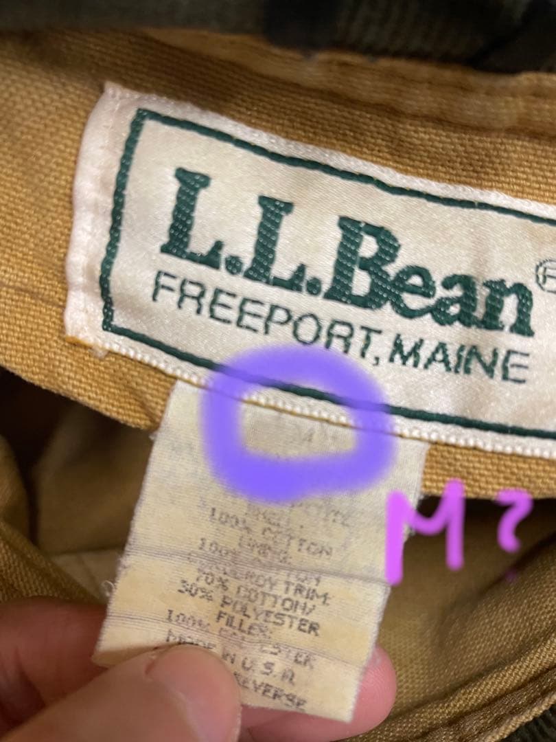 海外古着　ヴィンテージ　L.L.Bean ベージュカバーオール　アウター　コート