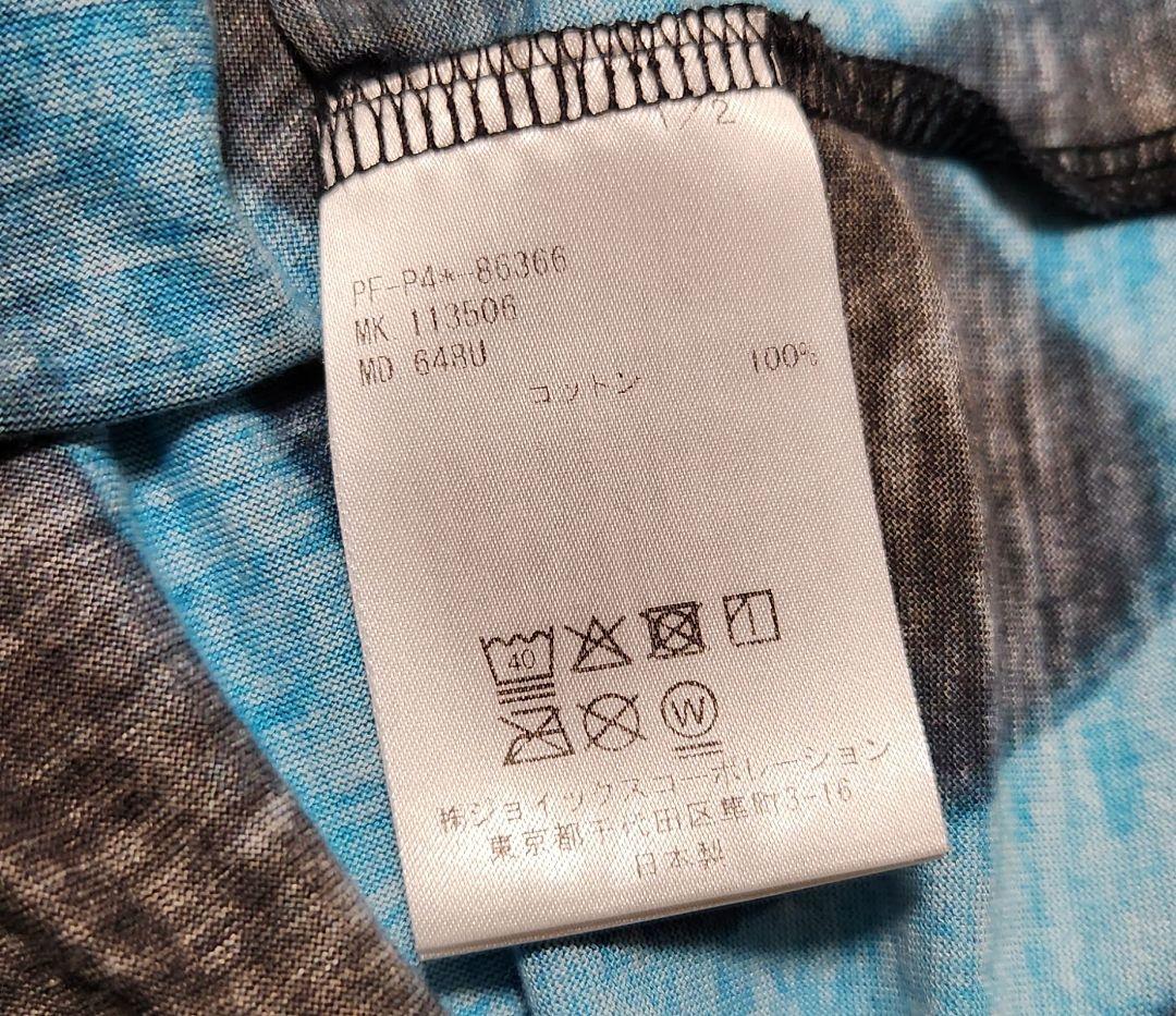 Paul Smith スプレーロゴ Tシャツ ブラック×ブルー XL