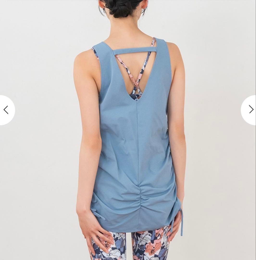 SUKALA 新品 ミックスフラワーセパレートタンクトップ L ダークネイビー