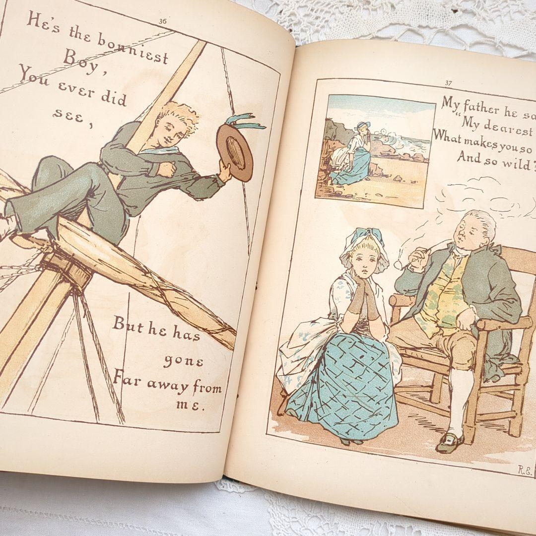 稀少1880年アンティーク絵本 民謡 児童書 洋書 ヴィクトリアン 楽譜