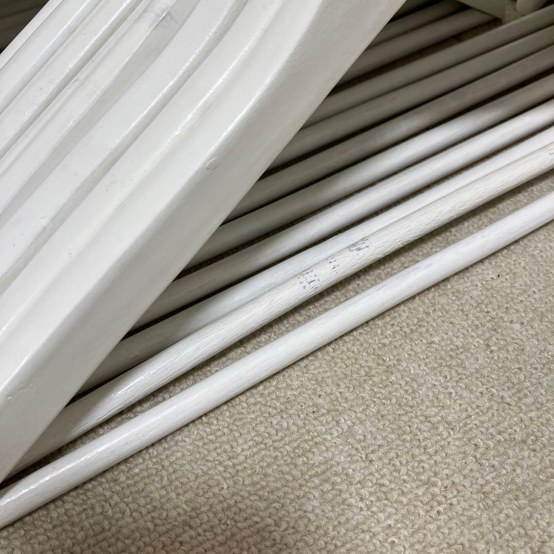 即購入大歓迎！IKEA木製白塗りハンガー98本