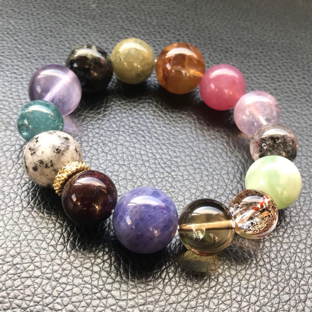 ミックスストーンブレスレット❣️16.2cm