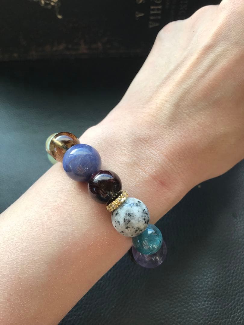 ミックスストーンブレスレット❣️16.2cm
