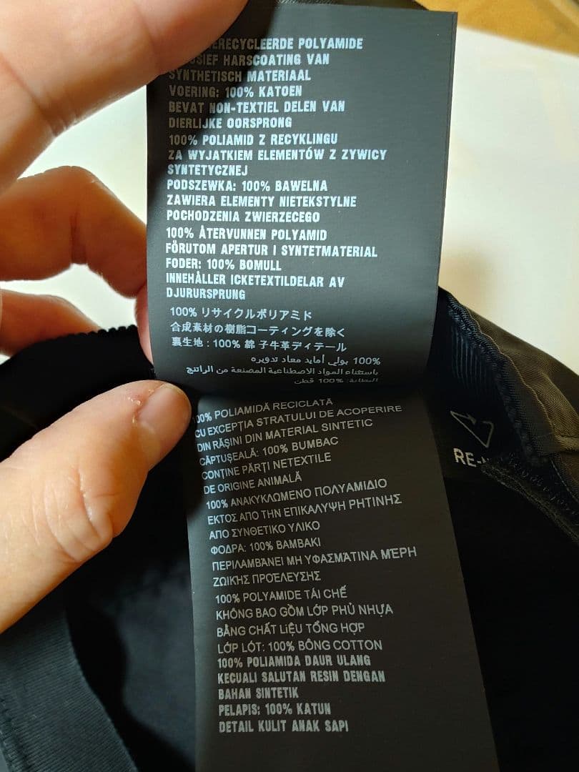 PRADA 黒 ナイロンキャップ　XL