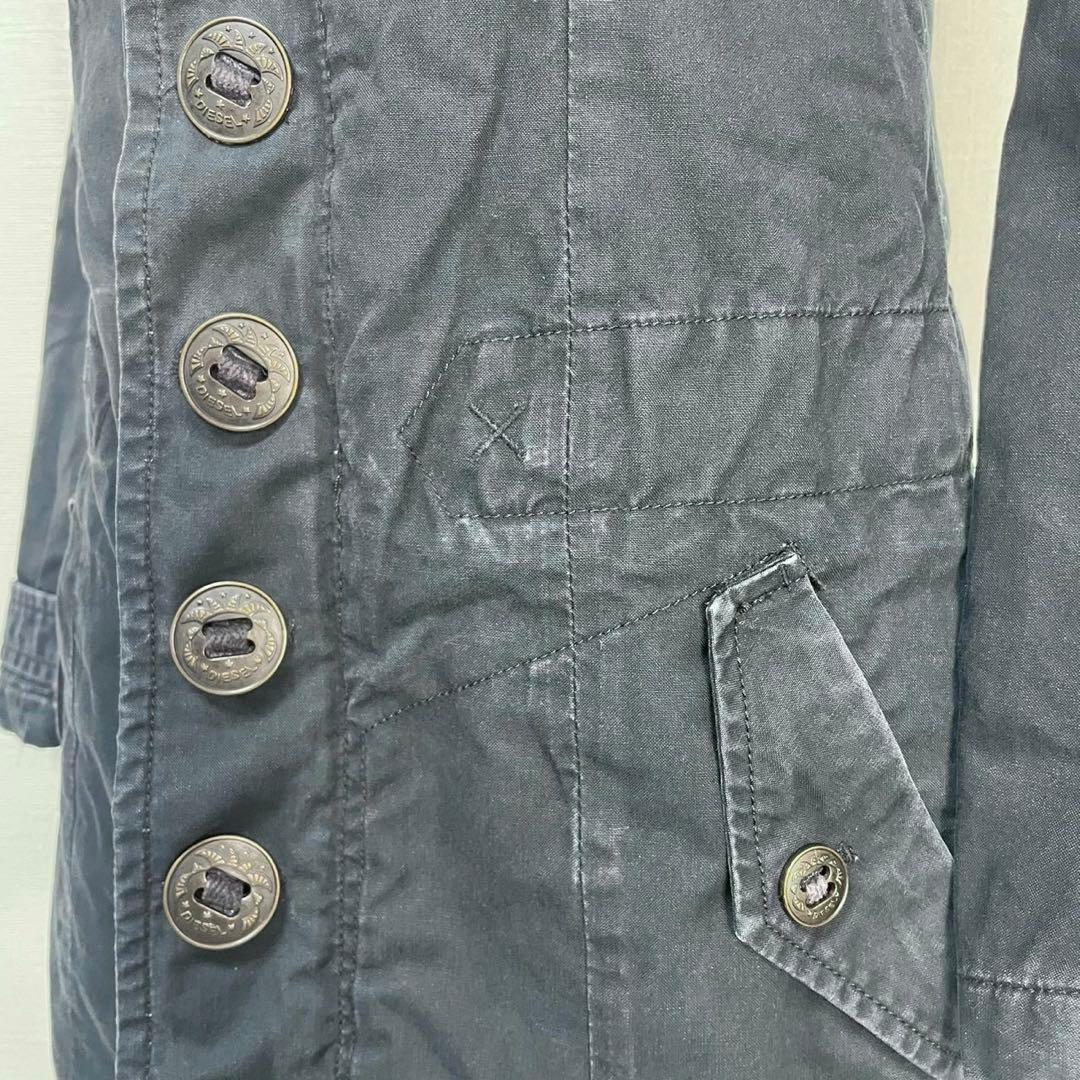 y2k❤️ 00s DIESEL ファー フード デカボタン モッズコート