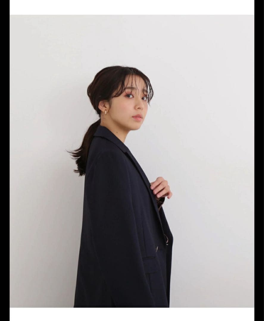 【新品】ダブルブレストジャケット NATURAL BEAUTY BASIC 紺