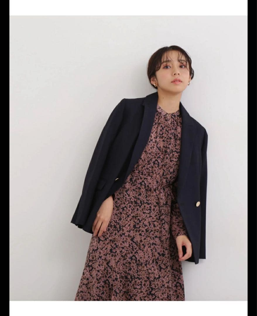 【新品】ダブルブレストジャケット NATURAL BEAUTY BASIC 紺