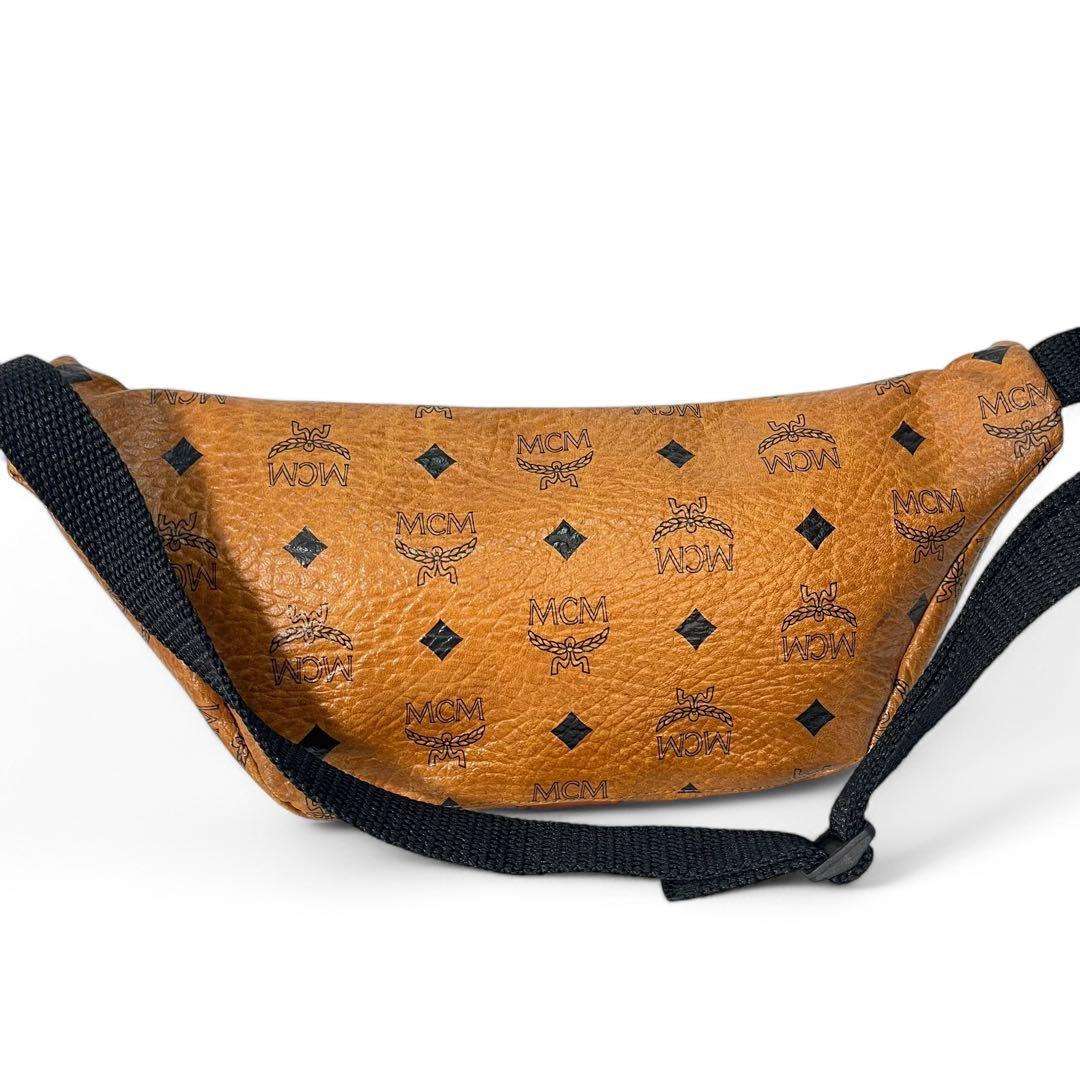 MCM ボディバッグ　ウエストバッグ　ヴィセトス　ゴールド金具　ブラウン