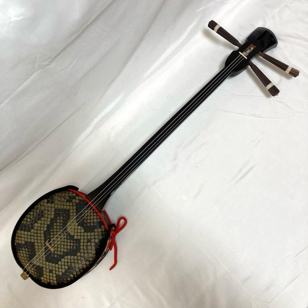 三線 沖縄 ソフトケース 付属品 初心者 人工皮 蛇革 蛇皮 和楽器
