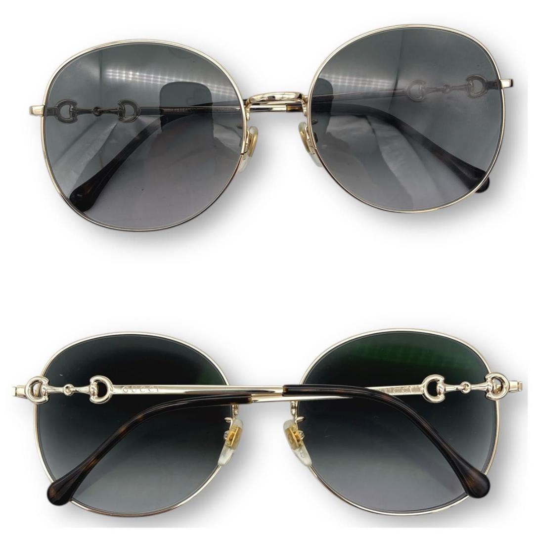 小物 GUCCI sunglasses GG Horsebit gold
