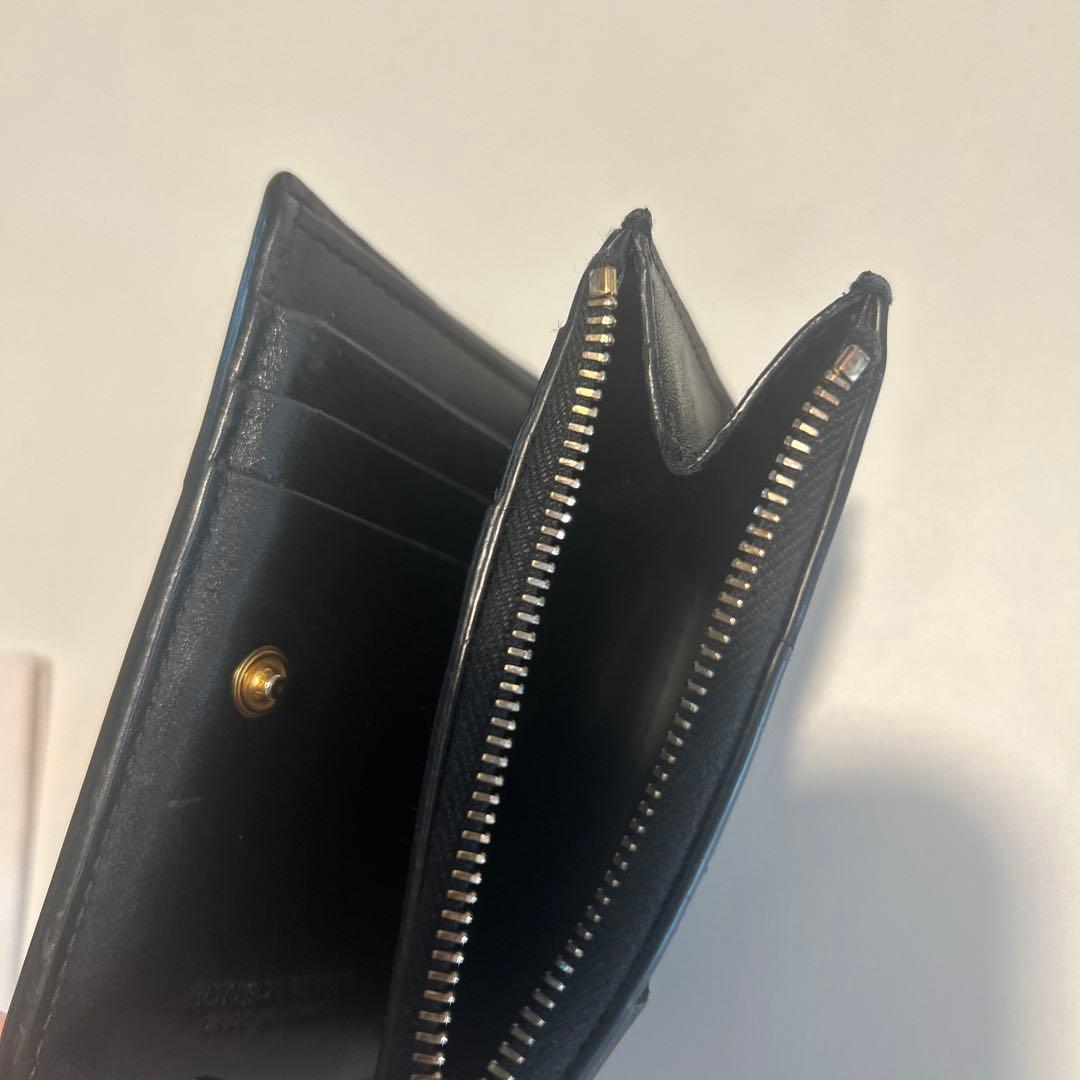 BOTTEGA VENETA(ボッテガヴェネタ) 2つ折り財布 カセット 黒