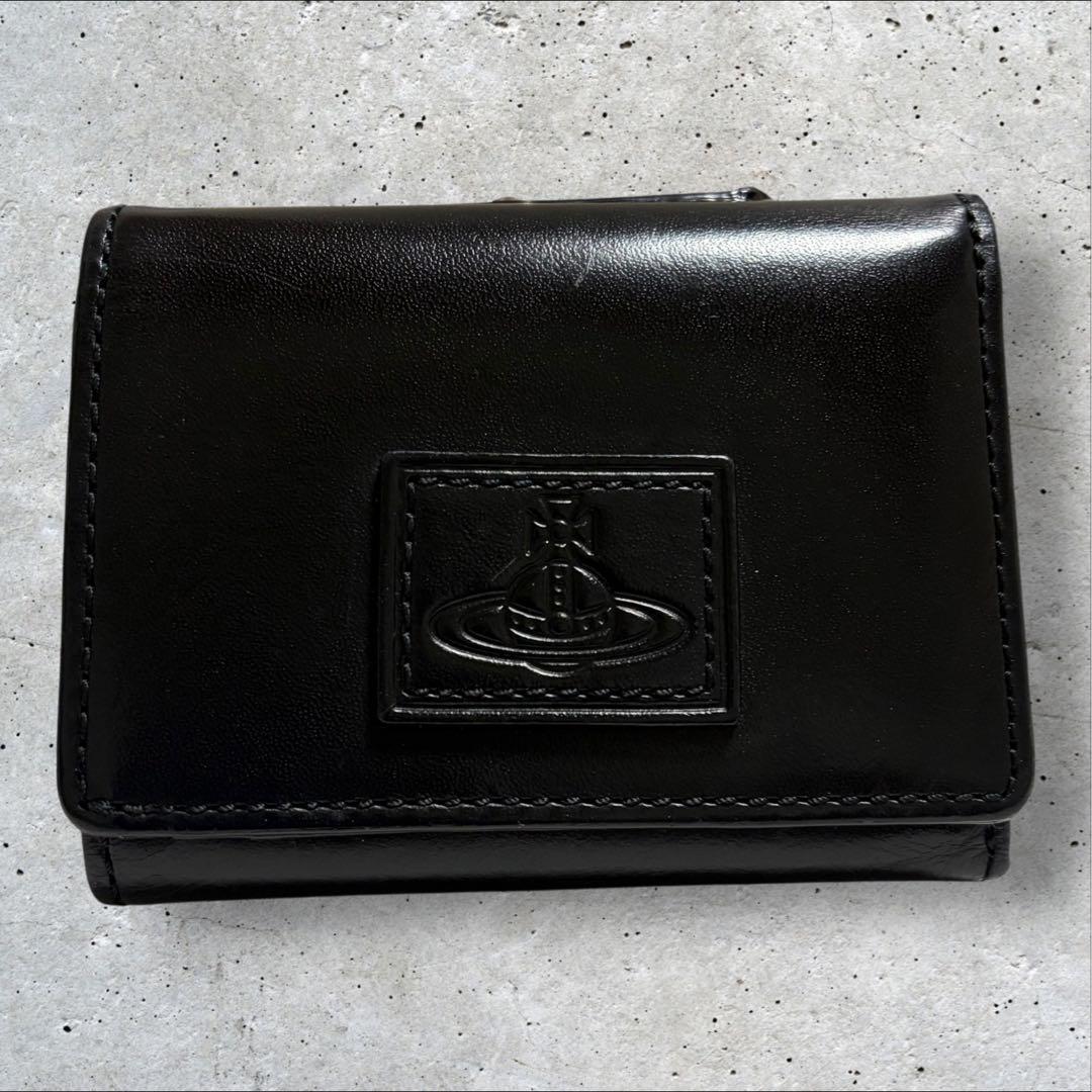 Vivienne Westwood 三つ折り財布 ブラック オーブパッチ