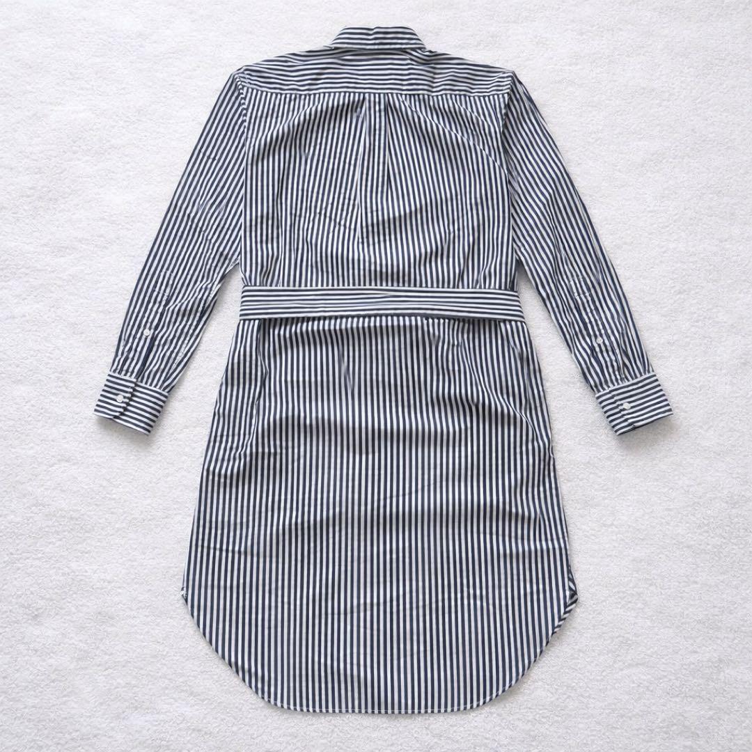 ✨極美品✨ポロ ラルフローレン ストライプ ひざ丈 シャツワンピース 腰ベルト