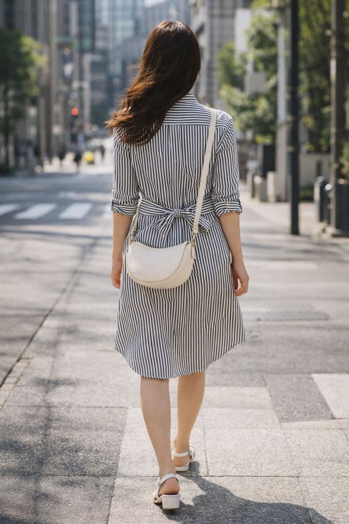 ✨極美品✨ポロ ラルフローレン ストライプ ひざ丈 シャツワンピース 腰ベルト