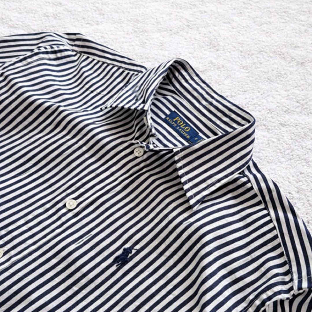 ✨極美品✨ポロ ラルフローレン ストライプ ひざ丈 シャツワンピース 腰ベルト
