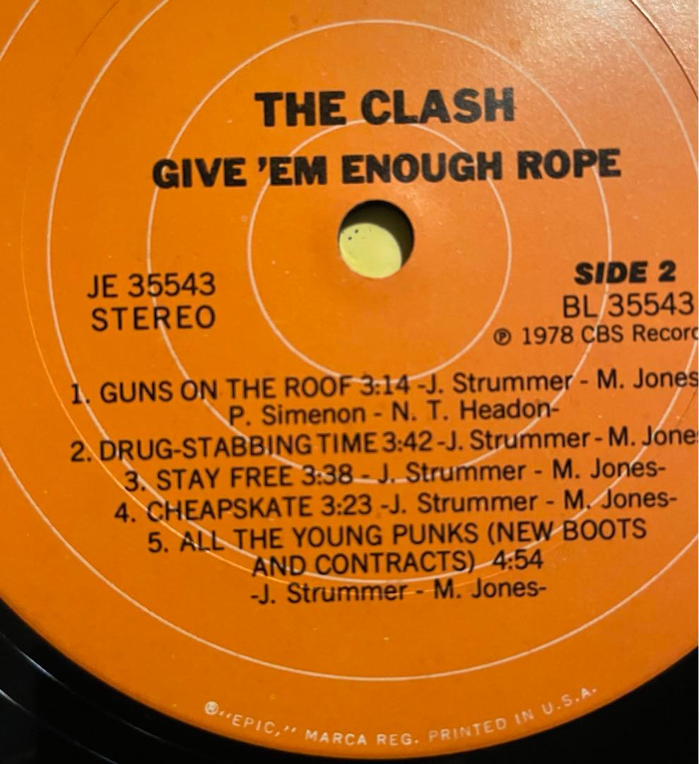 洋楽 The Clash Give Em Enough Rope USoriginal