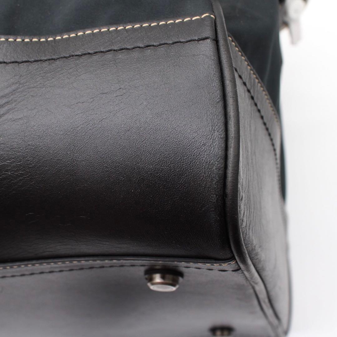 【美品】COACH ボストンバッグ トラベルバッグ ナイロン レザー ブラック