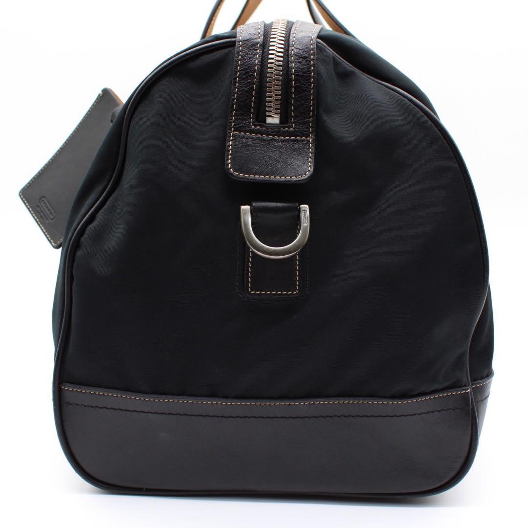【美品】COACH ボストンバッグ トラベルバッグ ナイロン レザー ブラック