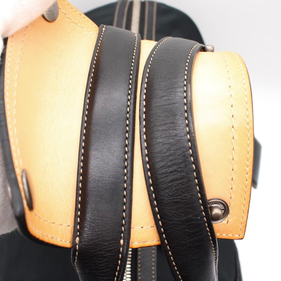 【美品】COACH ボストンバッグ トラベルバッグ ナイロン レザー ブラック