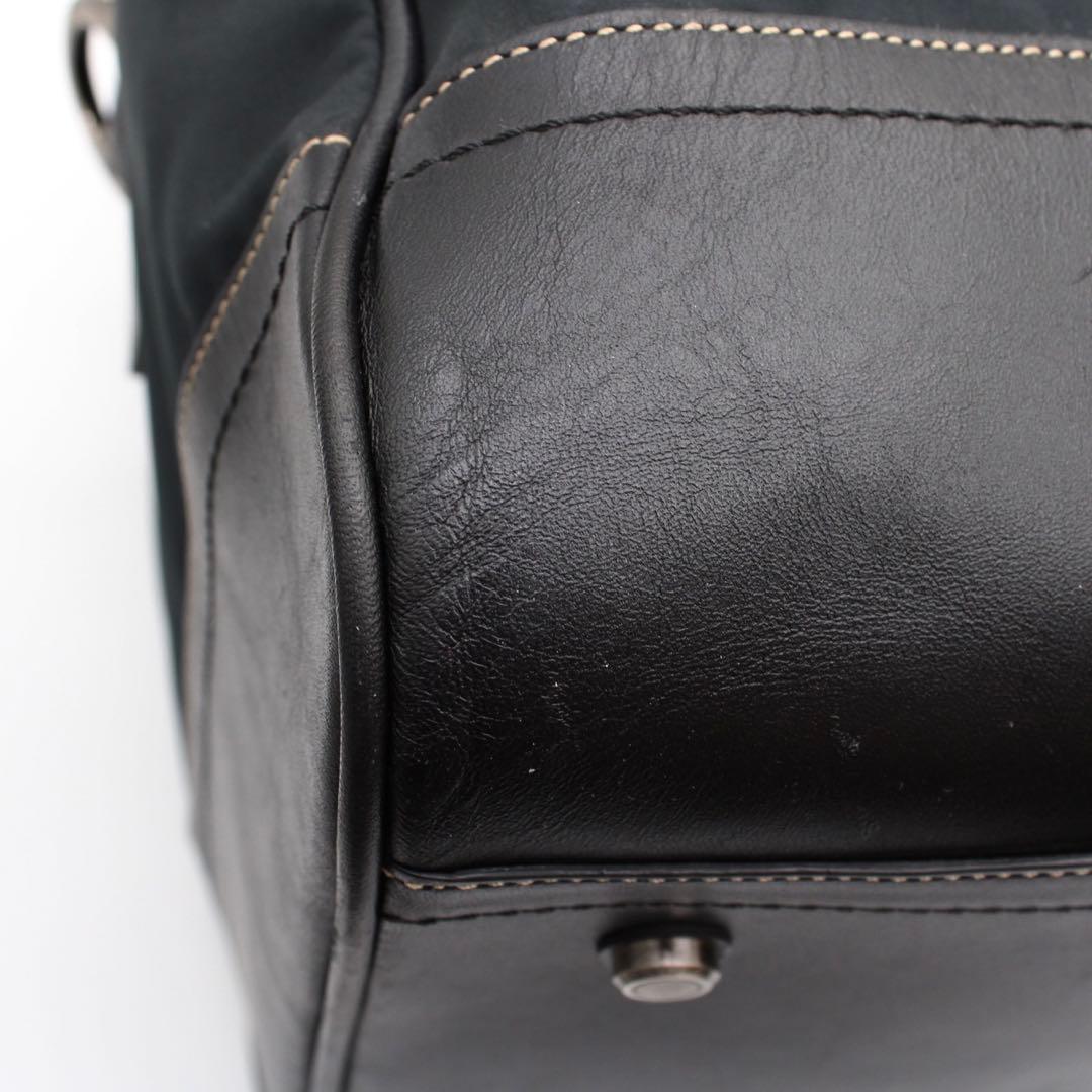 【美品】COACH ボストンバッグ トラベルバッグ ナイロン レザー ブラック