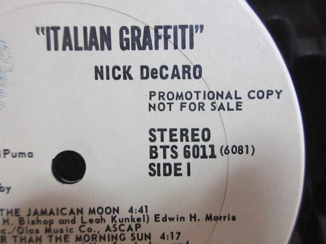 ★NICK DECARO / ITALIAN GRAFFITI★US Org.