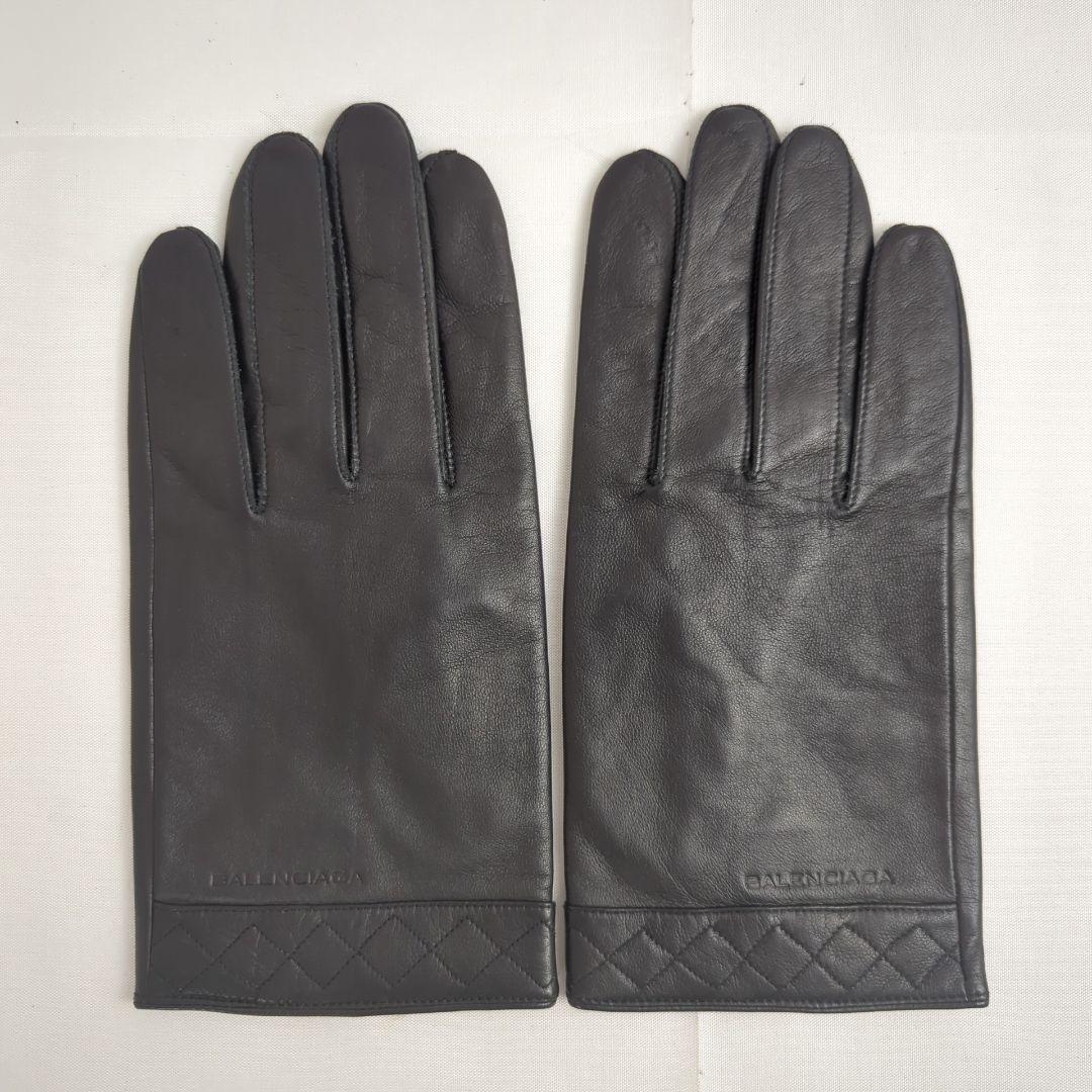 【美品】BALENCIAGA バレンシアガ レザー グローブ 手袋