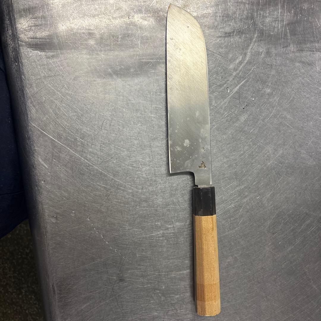 堺 孝行 菜切り包丁 木製柄 約30cm