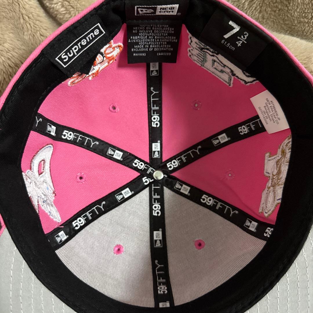 ピンク 59FIFTY キャップ Supreme
