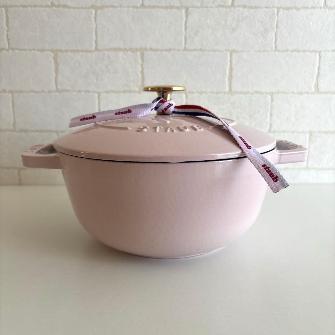 ストウブ ワナベＭ ✨️ソルベローズ 18cm 新生活に(* 'ᵕ' )☆